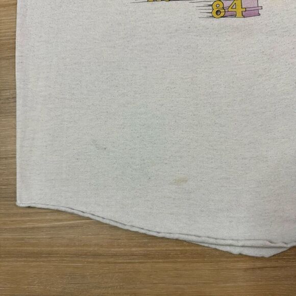 Vintage 1984 Alabama Roll On Tour Graphic Raglan Band Tee Gray Red Retro Country - Picture 4 of 7